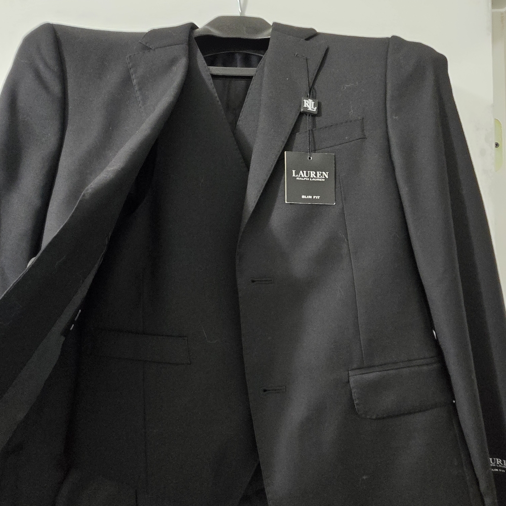 Polo by Ralph Lauren Classic Black Suit Jacket and Vest